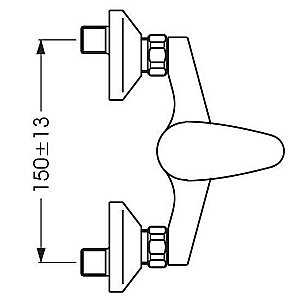 Смеситель для душа Vidima Orion BA003AA купить в интернет-магазине сантехники Sanbest