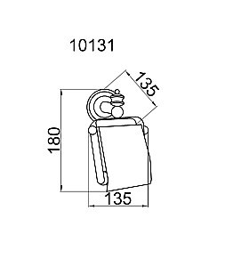 Держатель туалетной бумаги Boheme Vogue Nero 10181 купить в интернет-магазине сантехники Sanbest