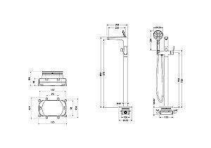 Смеситель для ванны Aquatek Бетта AQ1145CR хром купить в интернет-магазине сантехники Sanbest