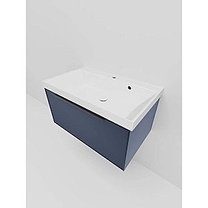 Тумба с раковиной La Fenice Simpla 80 FNC-01-SIM-BG-80 синяя матовая для ванной в интернет-магазине Sanbest