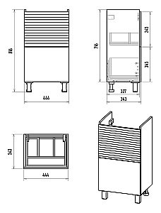 Тумба с раковиной Misty Форест - 50 Э-Фор-07050-0219-2Я светлое дерево/серый для ванной в интернет-магазине Sanbest
