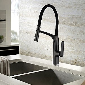 Смеситель для кухни Vincea VKF-115MB черный матовый купить в интернет-магазине сантехники Sanbest
