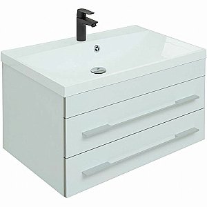 Тумба с раковиной Aquanet Верона New 75 281096 белая матовая для ванной в интернет-магазине Sanbest