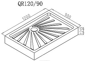 Душевой поддон CeruttiSpa QR120/90 90x120 купить в интернет-магазине Sanbest