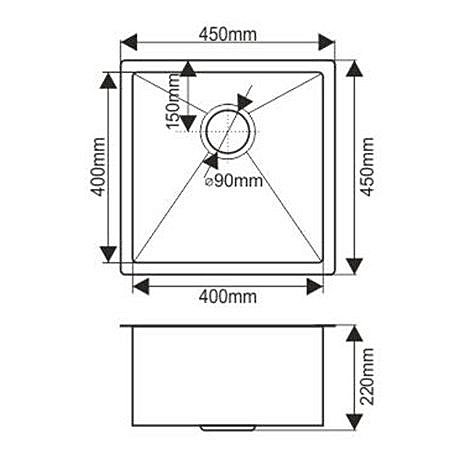 Мойка кухонная Melana ProfLine D4545HG золото купить в интернет-магазине сантехники Sanbest