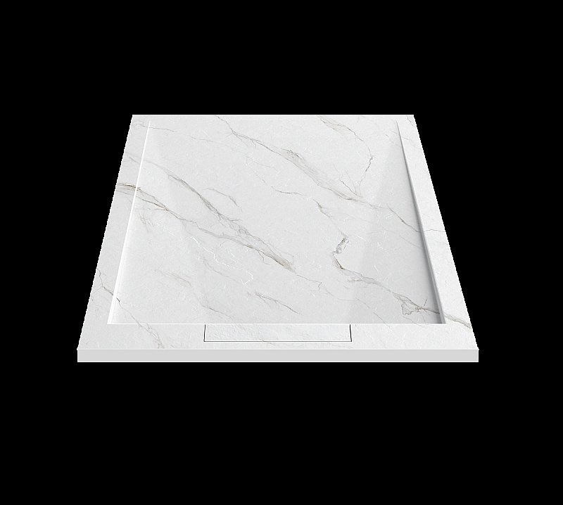 Душевой поддон Esbano ESP-LM128CB белый мрамор купить в интернет-магазине Sanbest