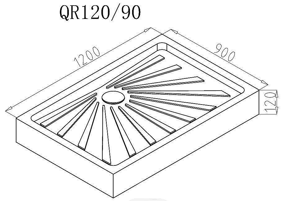 Душевой поддон CeruttiSpa QR120/90 90x120 купить в интернет-магазине Sanbest