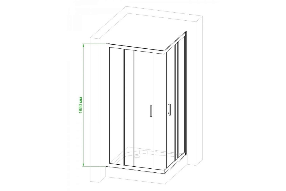 Душевой уголок Royal Bath RB11010HPD-C 110х100 матовый купить в интернет-магазине Sanbest