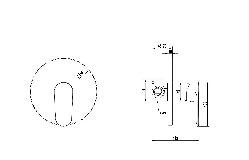 Cмеситель для душа Aquatek Ника AQ1866MB черный матовый купить в интернет-магазине сантехники Sanbest