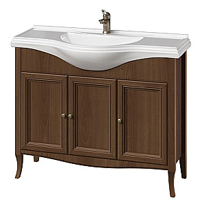 Тумба с раковиной Caprigo Lion 105 три двери, античный орех для ванной в интернет-магазине Sanbest