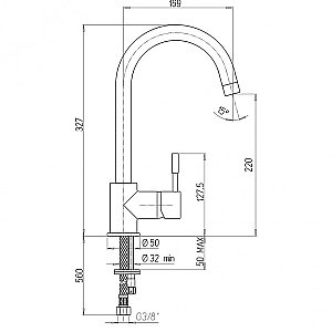 Смеситель для кухни PAINI Cox 78CR5722LLMKM купить в интернет-магазине сантехники Sanbest
