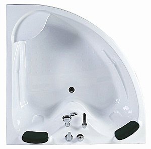 Ванна акриловая Gemy Arc-shape G9041 B 150х150 белая с гидромассажем купить в интернет-магазине Sanbest