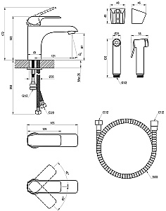 Смеситель для раковины Ravak Flat FL112.00CR X070438 хром купить в интернет-магазине сантехники Sanbest