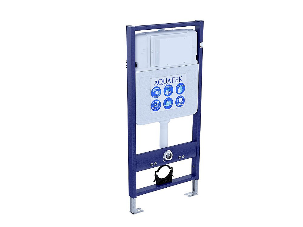 Унитаз с инсталляцией Aquatek Либра SET AQUATEK ЛИБРА N cm белый, с крышкой микролифт, безободковый купить в интернет-магазине Sanbest