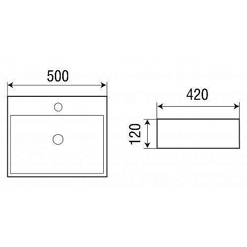 Раковина накладная WeltWasser WW ELBACH 21733 MB 50 черная матовая купить в интернет-магазине Sanbest
