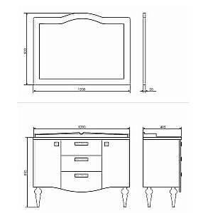 Зеркало Comforty Монако 120 в ванную от интернет-магазине сантехники Sanbest