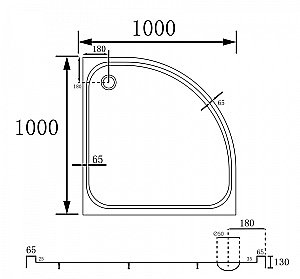 Душевой поддон Abber 100х100 AD3A100 белый купить в интернет-магазине Sanbest