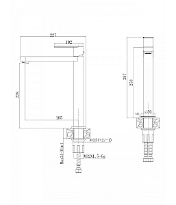Cмеситель для раковины Agger Sweet A2712155 оружейная сталь матовая купить в интернет-магазине сантехники Sanbest