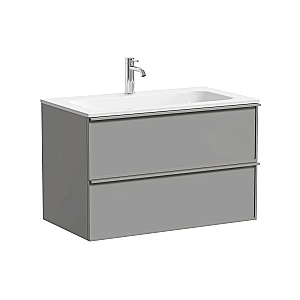 Тумба с раковиной Sancos Velta 80 VL80WG+CN7012 теплый серый матовая/раковина белая, с отверстием для ванной в интернет-магазине Sanbest