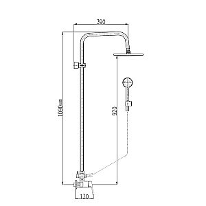 Душевая система Rav-Slezak SEINA SE982.5/3CMAT черный купить в интернет-магазине сантехники Sanbest