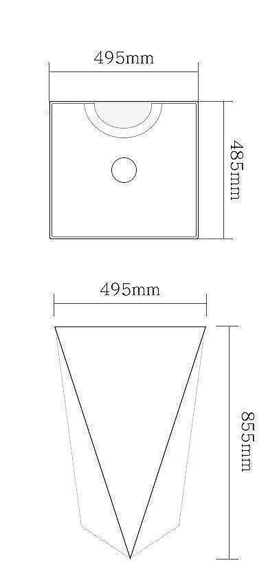 Раковина напольная SantiLine 49,5 SL-4009 белая купить в интернет-магазине Sanbest