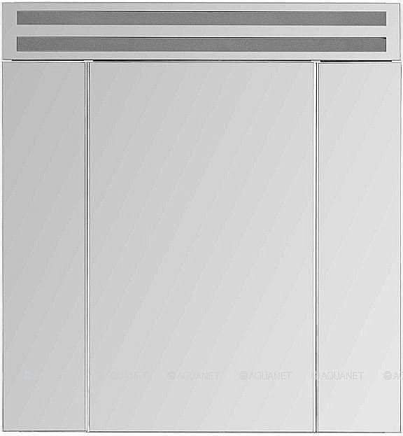 Зеркальный шкаф De Aqua Эколь 184800 70 белый купить в интернет-магазине сантехники Sanbest