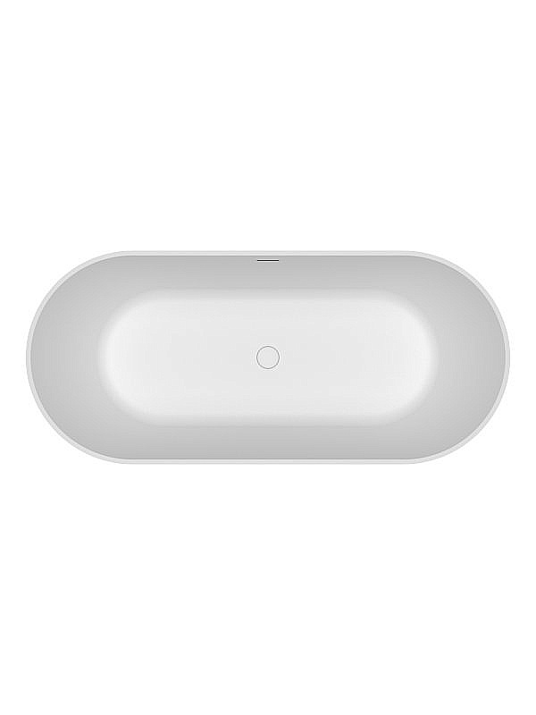 Ванна из искусственного камня BELBAGNO BB-BOHEME-170-75-55-SSB solid surface, белая купить в интернет-магазине Sanbest