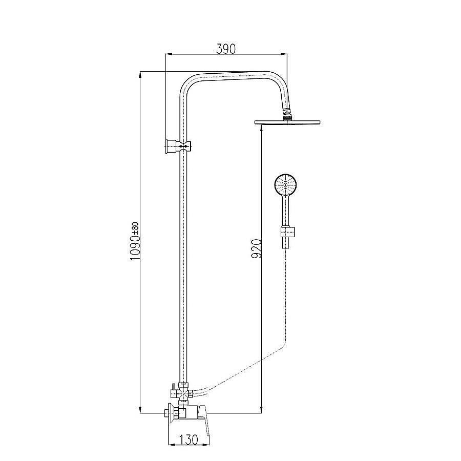 Душевая система Rav-Slezak SEINA SE982.5/3CMAT черный купить в интернет-магазине сантехники Sanbest