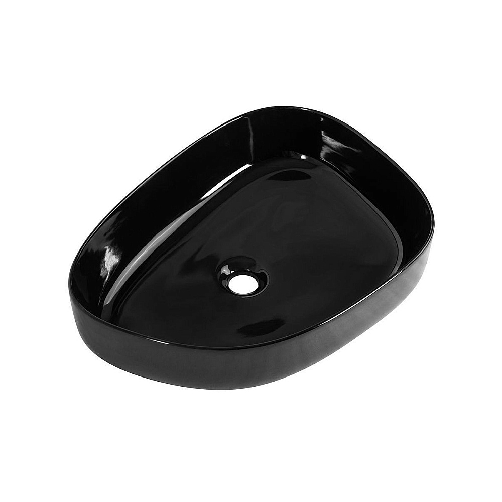Раковина накладная BelBagno 55 BB1435-NERO черная купить в интернет-магазине Sanbest