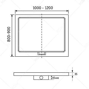 Душевой поддон RGW GWS-21 GWS 90x120 купить в интернет-магазине Sanbest