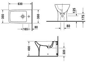 Биде Duravit PuraVida 2247100000 купить в интернет-магазине Sanbest