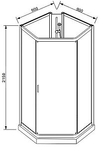 Душевая кабина Bravat WATERFALL BC090.6100A купить в интернет-магазине Sanbest