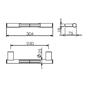 Поручень Langberger Ledro 28056A купить в интернет-магазине сантехники Sanbest