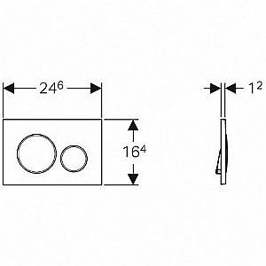 Кнопка для инсталляции Geberit Sigma 20 115.882.KJ.1 купить в интернет-магазине сантехники Sanbest