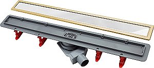 Душевой трап Pestan Confluo Premium Line White Glass Gold 450 купить в интернет-магазине Sanbest