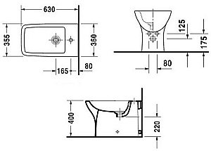 Биде Duravit PuraVida 2247100000 купить в интернет-магазине Sanbest