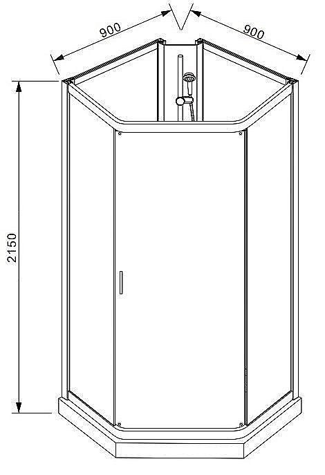 Душевая кабина Bravat WATERFALL BC090.6100A купить в интернет-магазине Sanbest