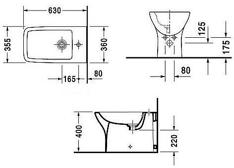 Биде Duravit PuraVida 2247100000 купить в интернет-магазине Sanbest