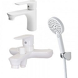 Набор смесителей Orange Aristo M19-311W белый купить в интернет-магазине сантехники Sanbest