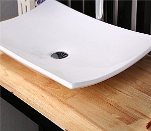 Раковина накладная Ceramalux N 60 78123А белая купить в интернет-магазине Sanbest