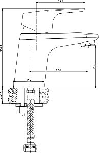 Смеситель для раковины Aquanet Magic AF410-10С купить в интернет-магазине сантехники Sanbest