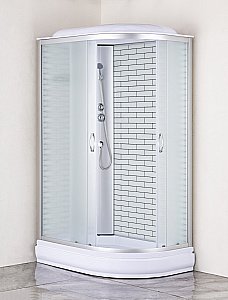 Душевая кабина Loranto CS-66120-20 FW 120х80 матовое стекло/профиль хром купить в интернет-магазине Sanbest