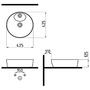 Раковина накладная Bien Flame 42,5 FALG04301FD1G5000 розовое золото купить в интернет-магазине Sanbest