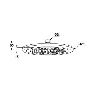 Верхний душ Kludi Freshline 675110500 купить в интернет-магазине сантехники Sanbest