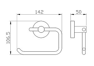 Держатель для туалетной бумаги без крышки WONZON & WOGHAND EASY WW-8116 хром купить в интернет-магазине сантехники Sanbest