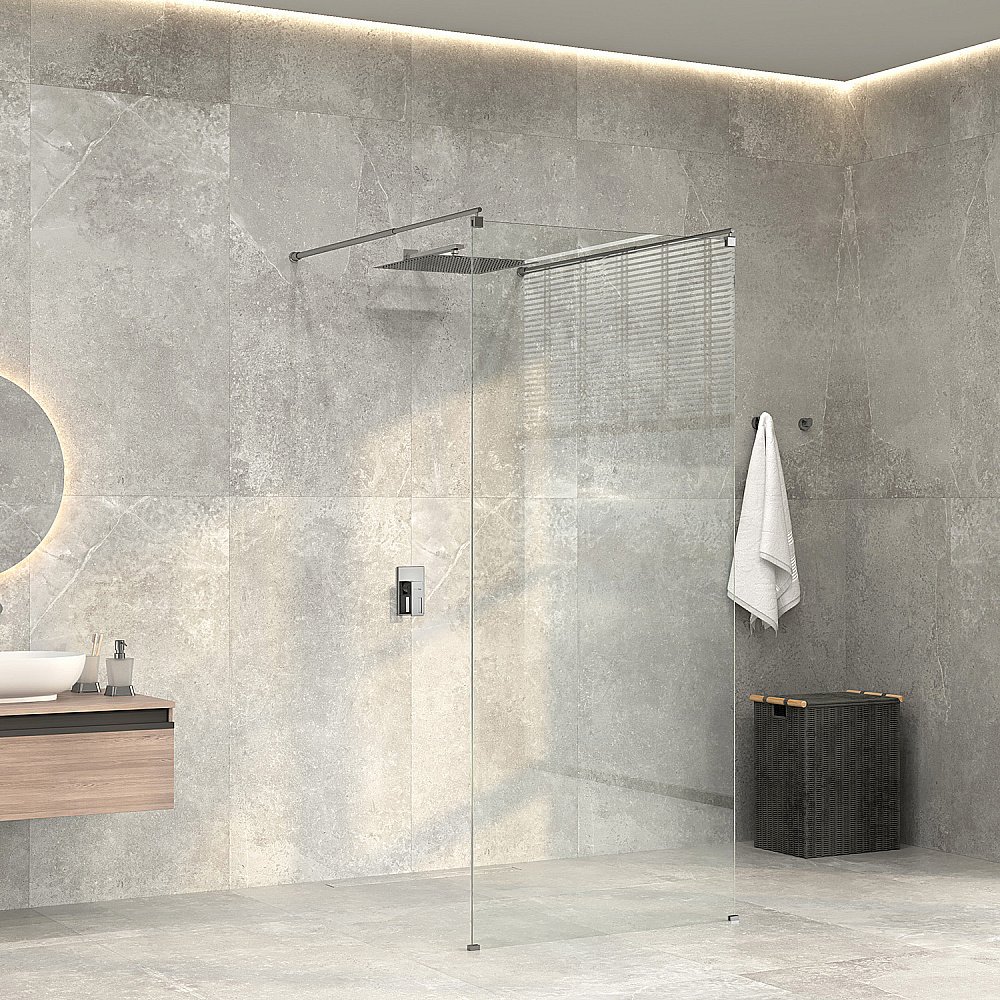 Душевое ограждение WasserKRAFT Vechte 60W39 90 фиксатор серебристый/стекло прозрачное купить в интернет-магазине Sanbest