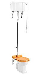 Унитаз Burlington P2-C28S с высоким бачком, ручка белая купить в интернет-магазине Sanbest