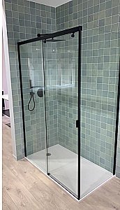 Душевой уголок CeruttiSpa MARBELLA 120x80 MARBELLA 120B L стекло прозрачное/профиль черный матовый купить в интернет-магазине Sanbest