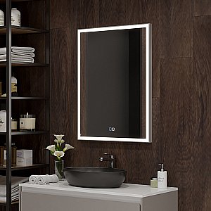 Зеркало с LED-подсветкой Misty ВЕРИТАТЕ 60x80 серое в ванную от интернет-магазине сантехники Sanbest