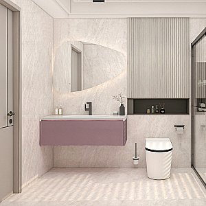 Мебель для ванной Orans BC-4060-1200L/R лиловая для ванной в интернет-магазине Sanbest